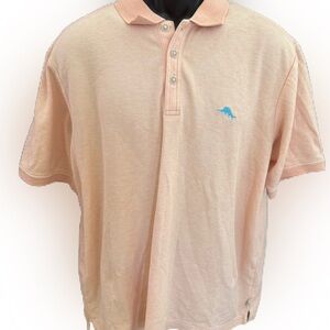 Tommy Bahama Men’s Island Zone Supima Peach Colored Polo Shirt. Size XL